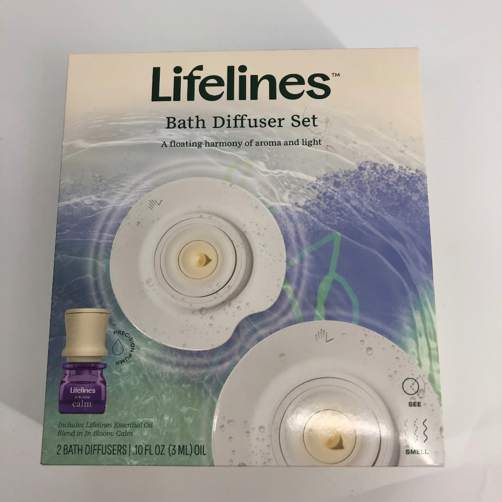 Lifelines Bath Diffuser Set 2‎ Bath Diffusers Calm Diffuser Oil New In Box NIB